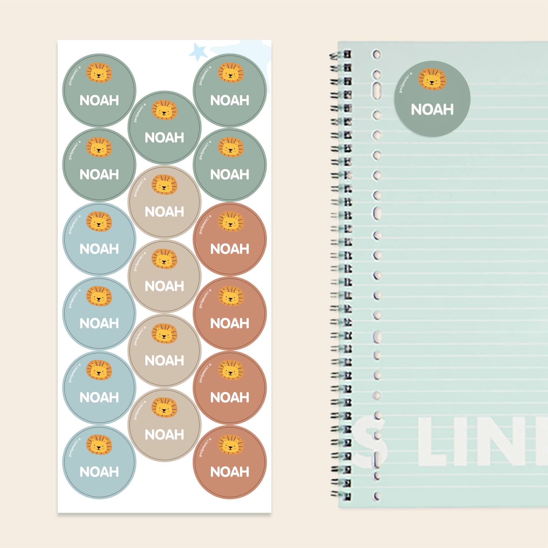 Round Name Stickers