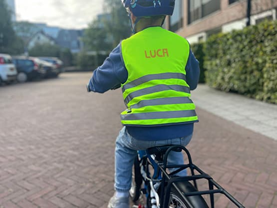 Fluorescent Safety Vest Child With Name - Basic