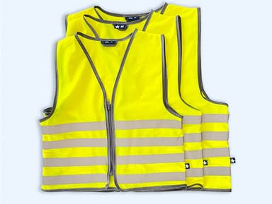 Fluorescent safety vest child with name - Theme