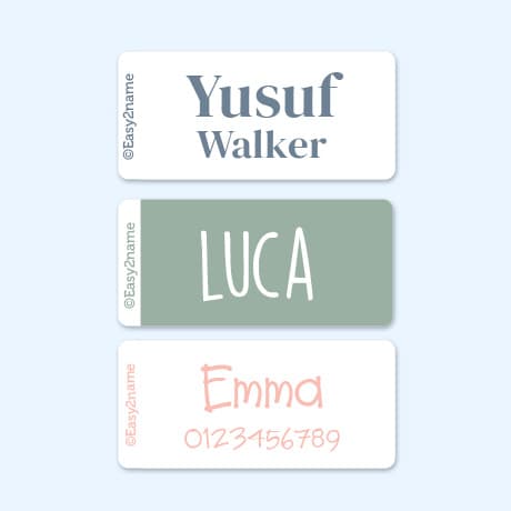 Stick On Name Labels (for clothes) - one colour
