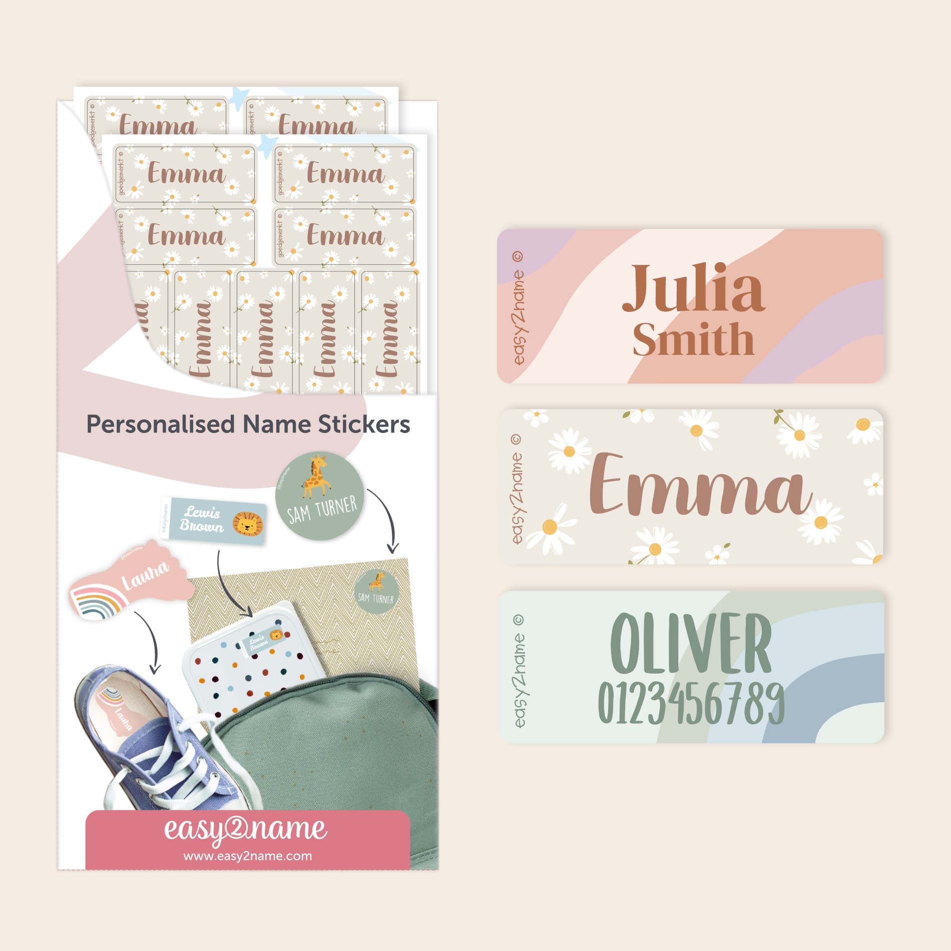 Small Name Stickers - Design