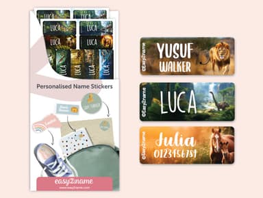 Large Real World Name Stickers