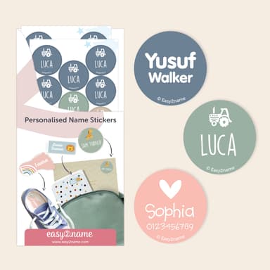 Round Name Stickers
