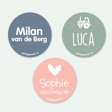 Round Name Stickers