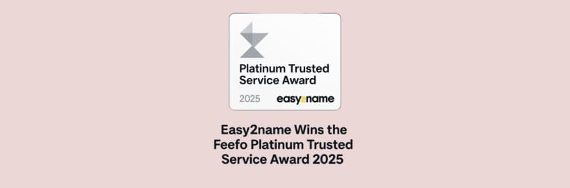 Easy2name Wins the Feefo Platinum Trusted Service Award 2025