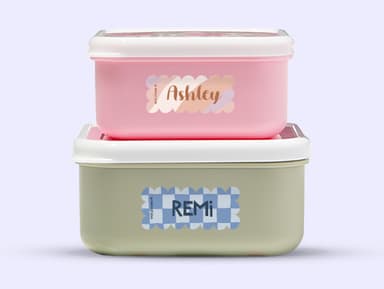 Wave Design Name Stickers