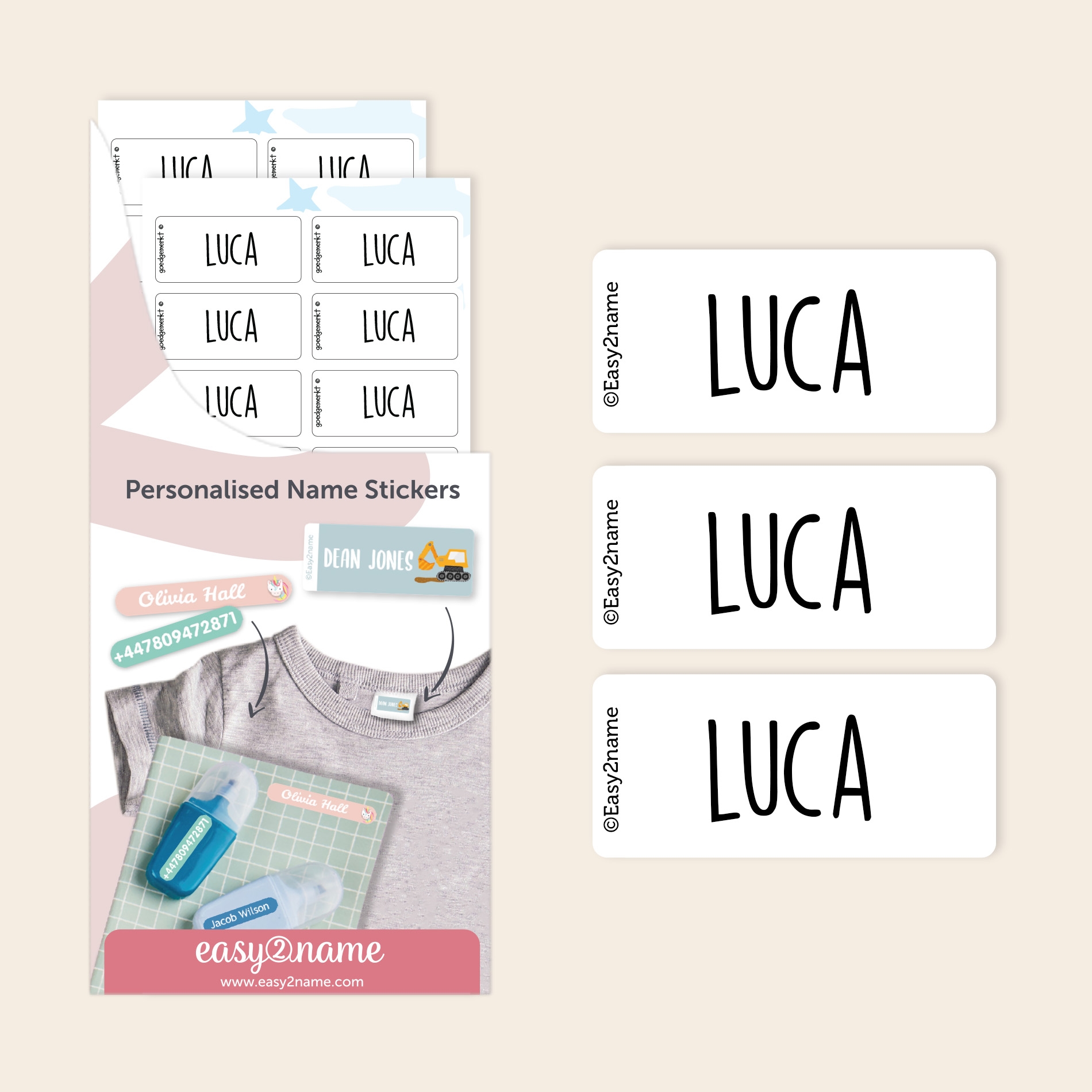 Clothing Stickers - One Colour