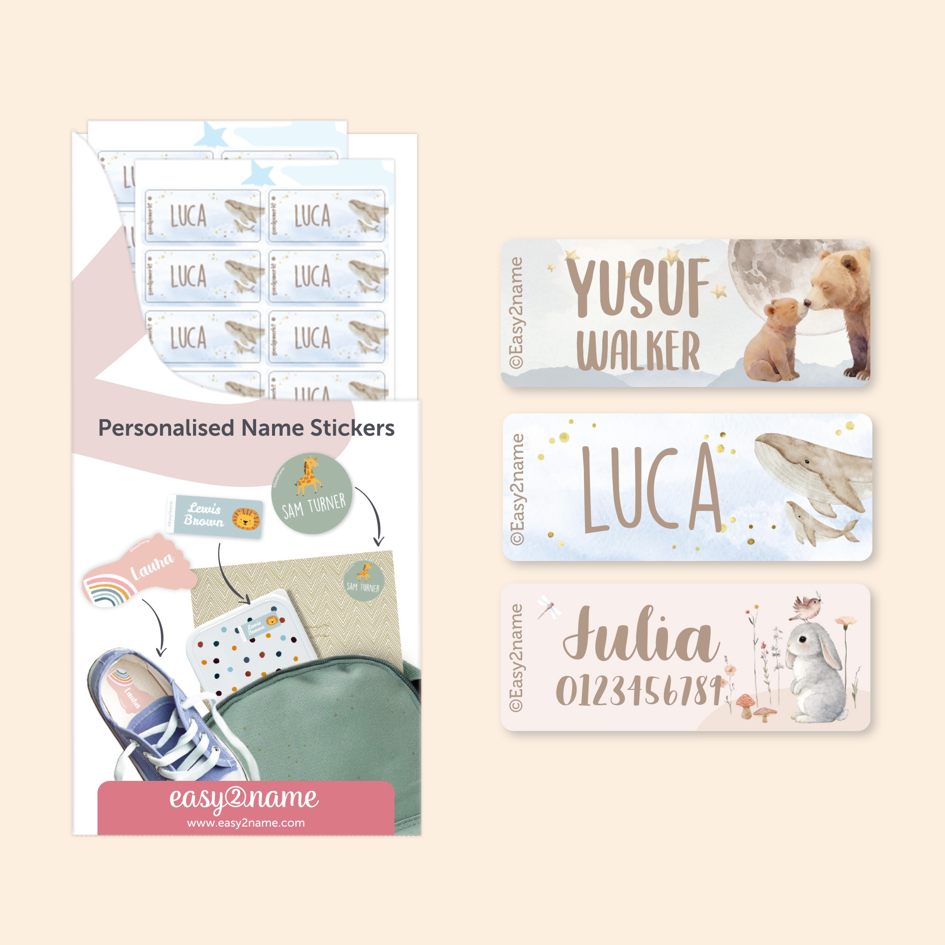 Watercolour clothing stickers