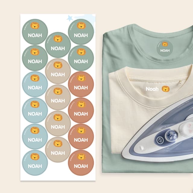 Range of Iron-on Name Labels for Clothing