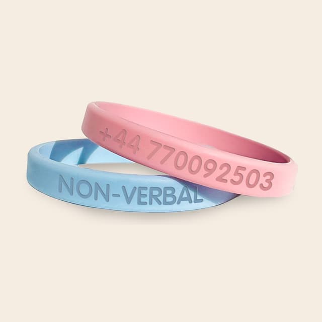 Duo Pack SOS Personalised Wristbands