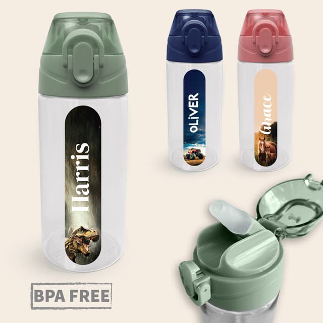 Drinking Bottle With Name - Real World