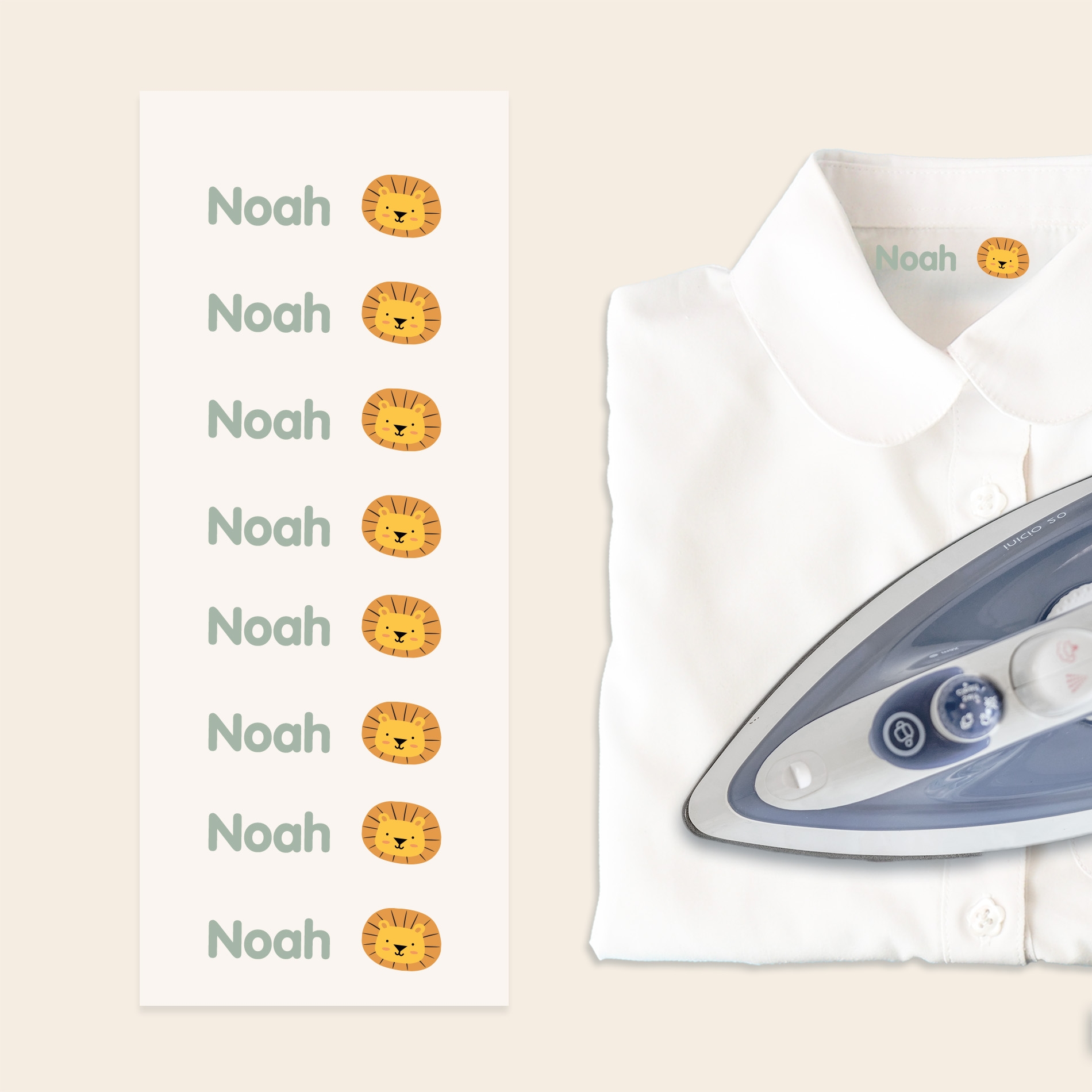 Iron-on labels – Transfer