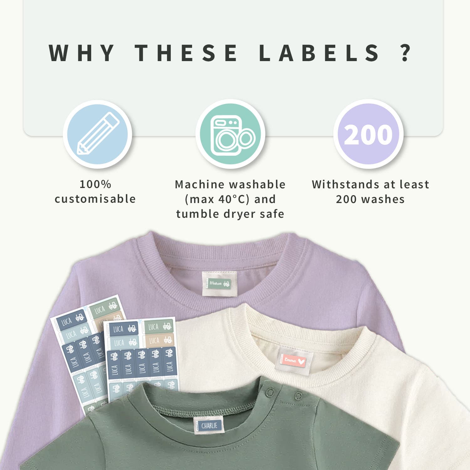 Clothing Stickers - Multi Colour