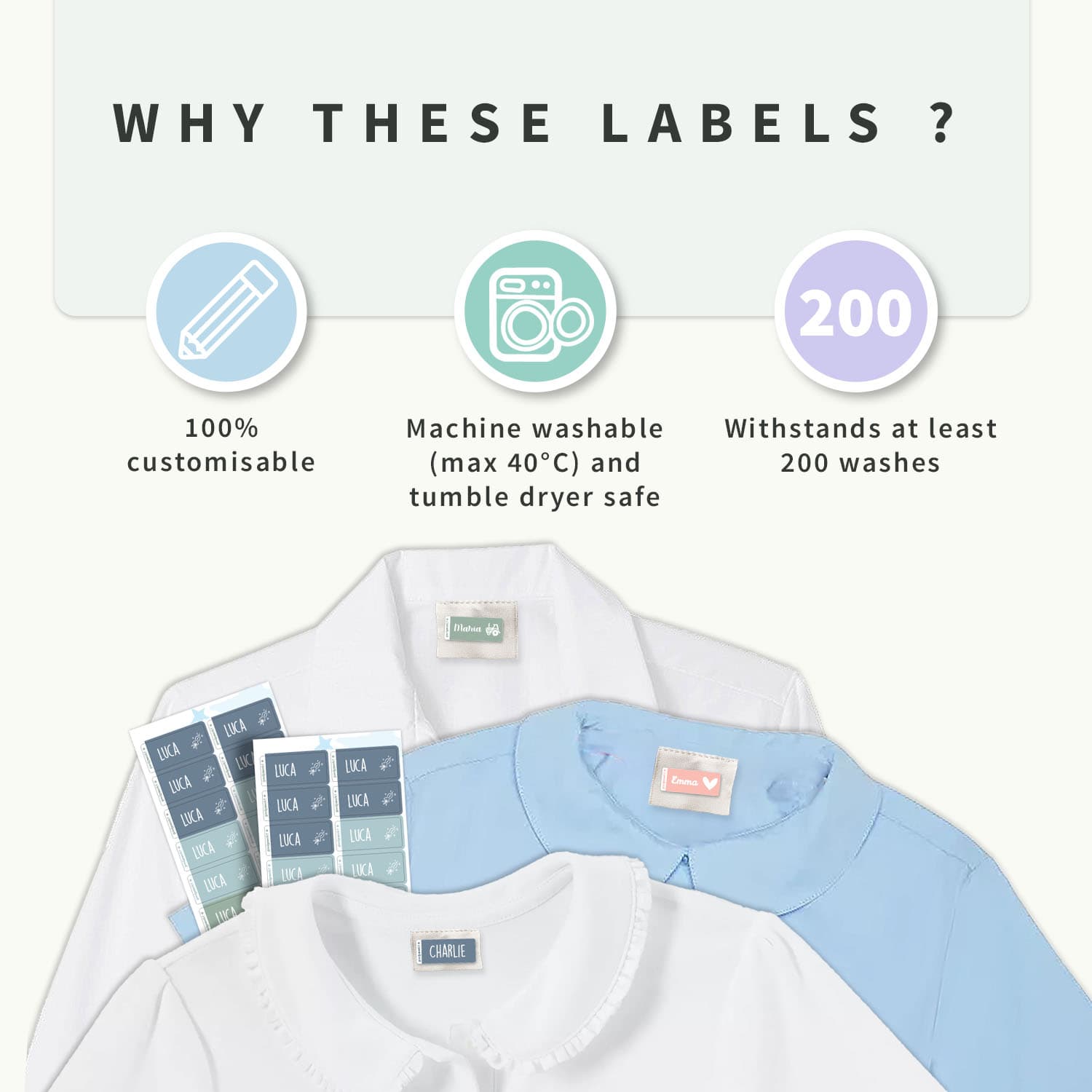 Clothing Stickers - Multi Colour