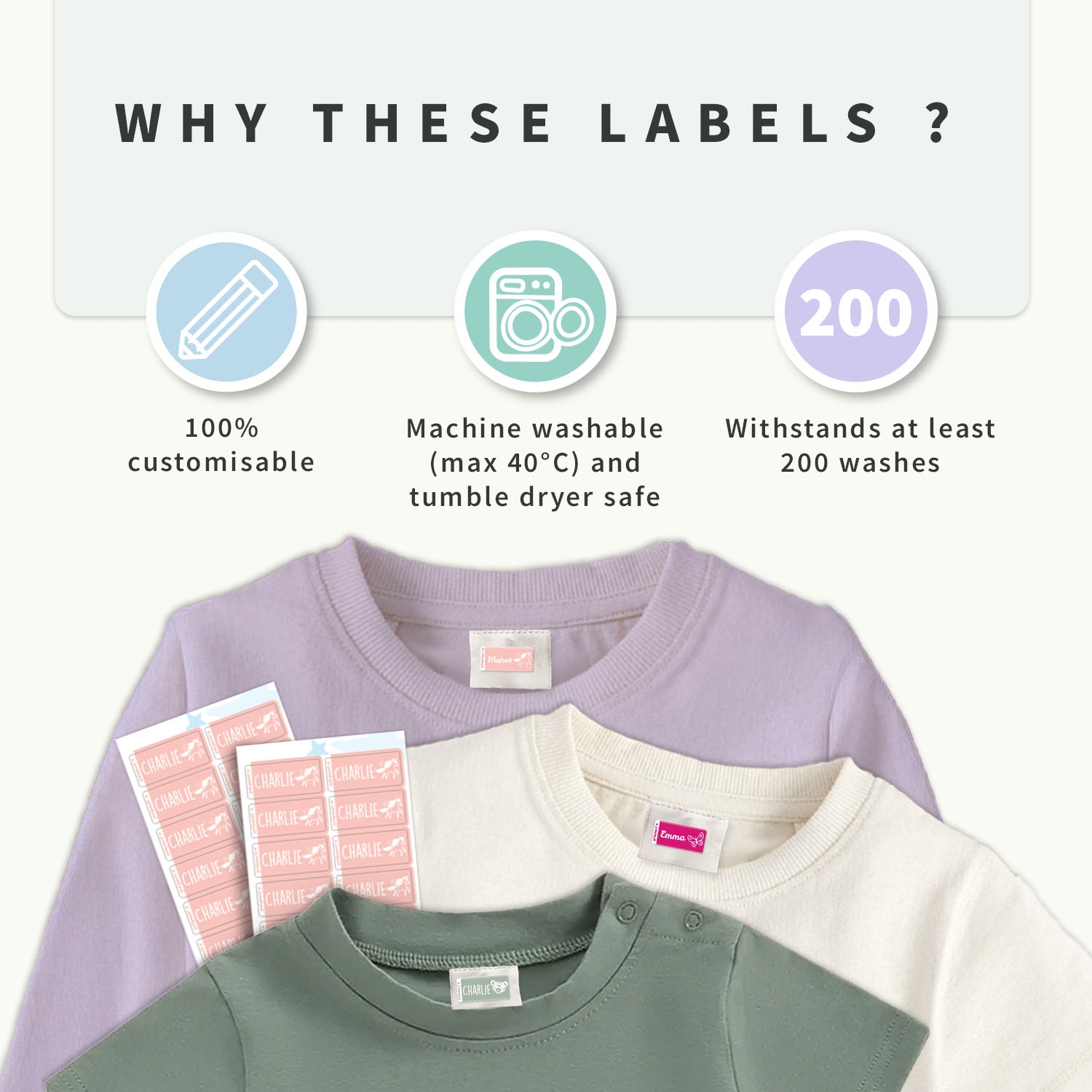 Clothing Stickers - One Colour