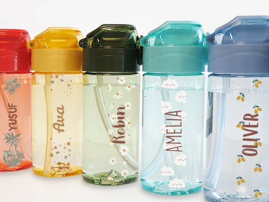 Water bottle with Name and Design