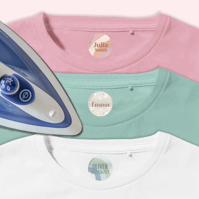 Round Iron-on Labels - Design