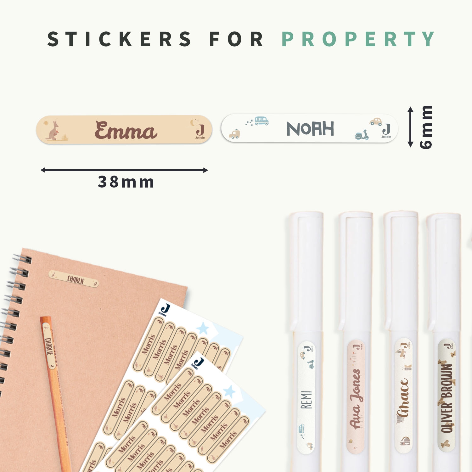 Mini Name Stickers - Jollein