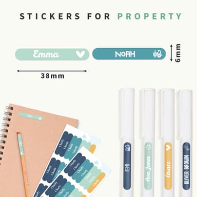 Mini Name Stickers – Multicolour