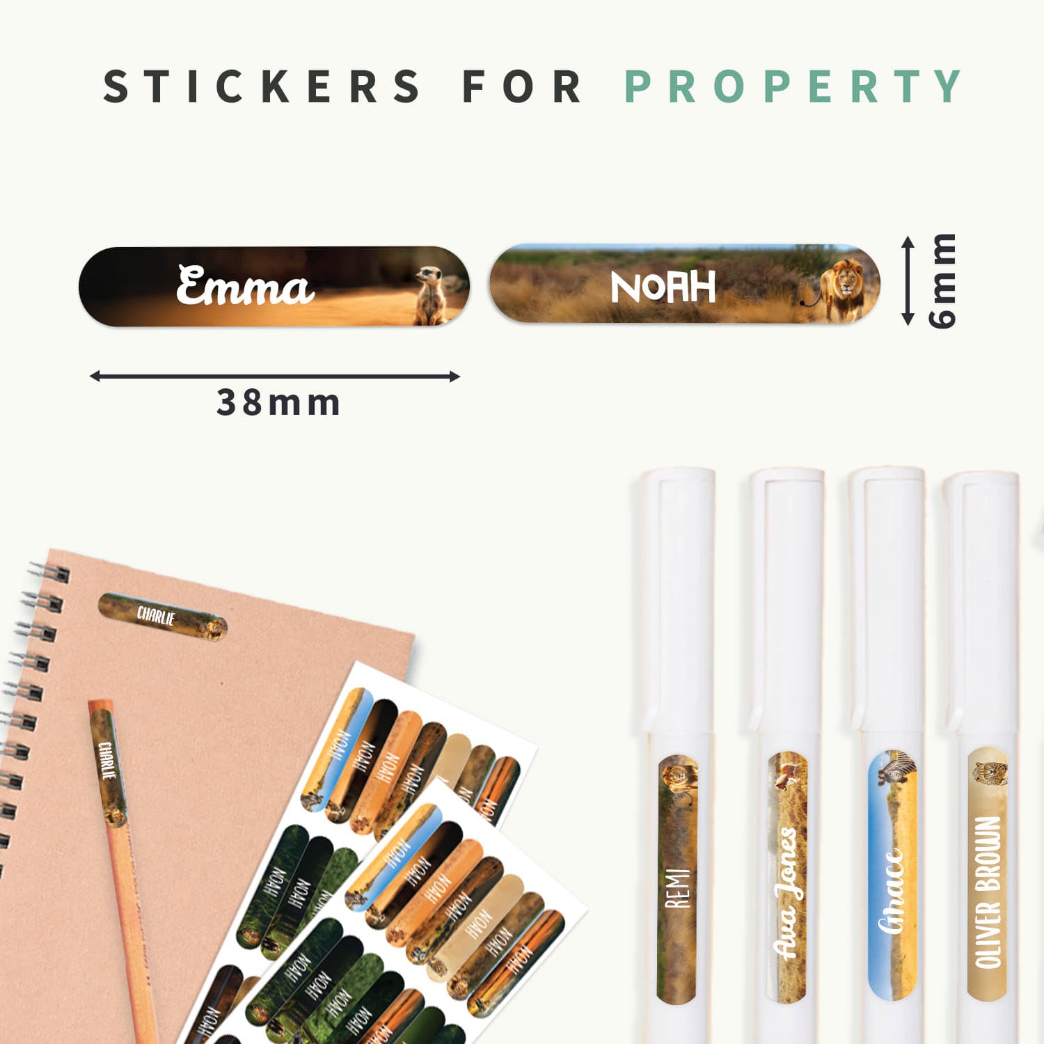 Mini Name Stickers - Real World