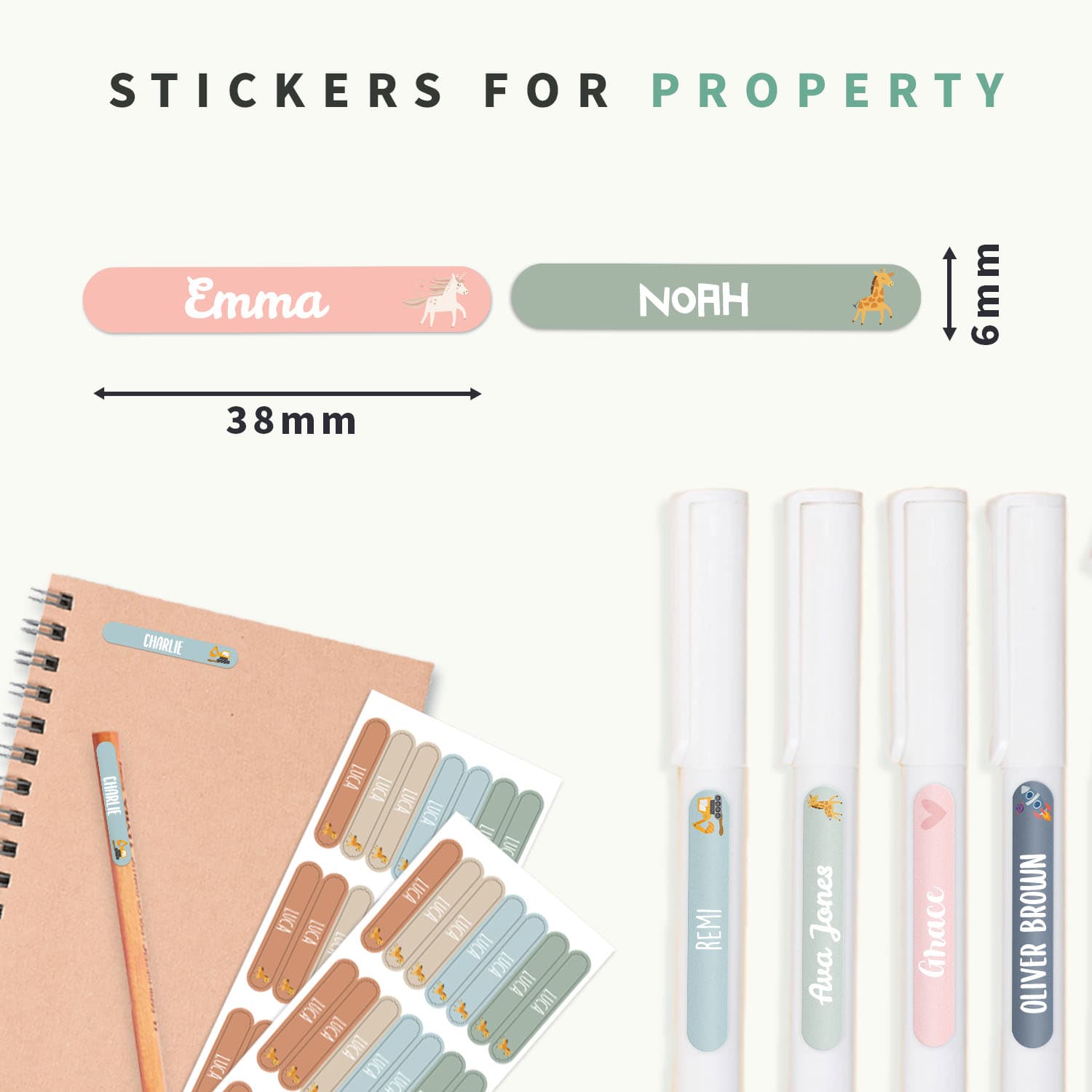 Mini Name Stickers - Theme