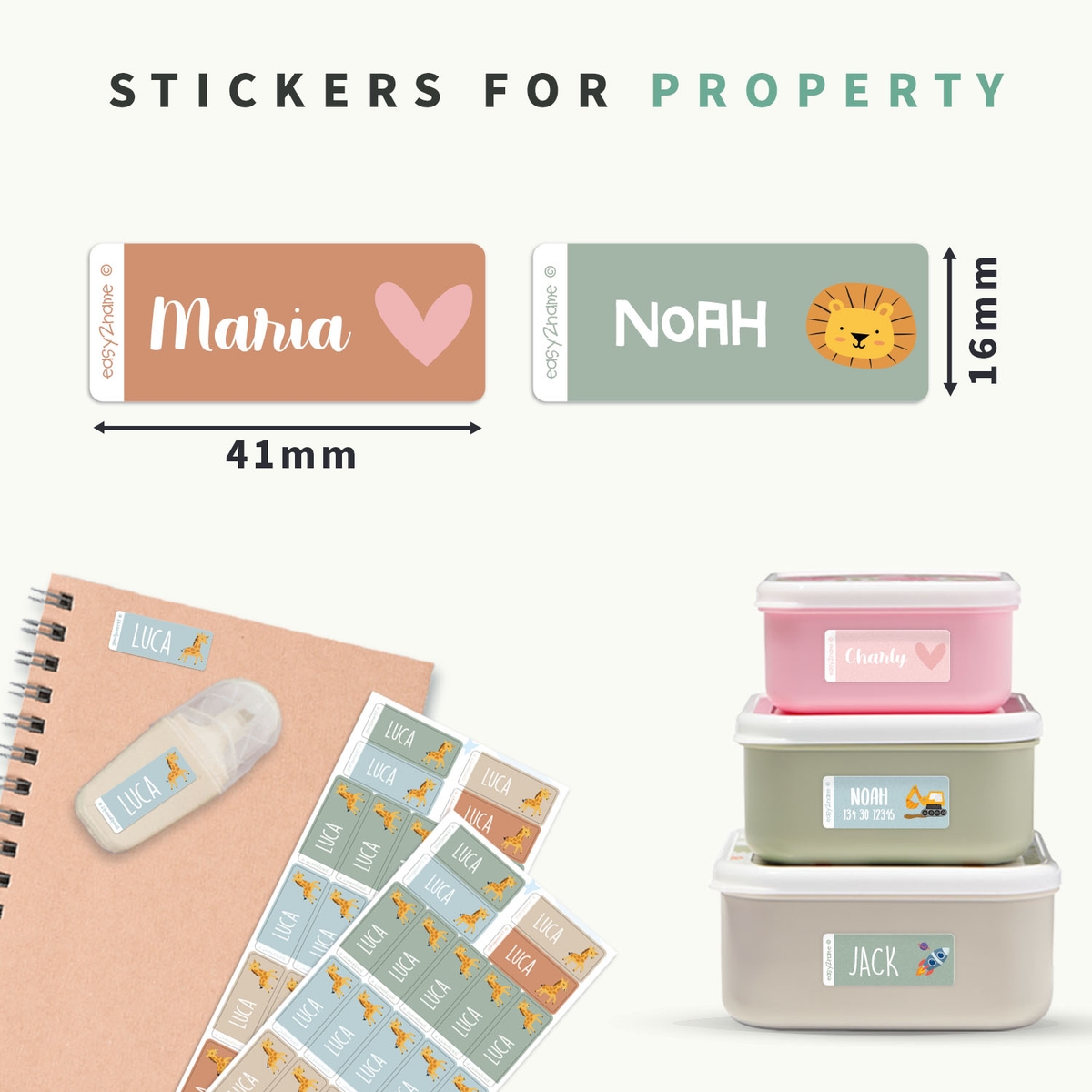 Small Name Stickers - Theme
