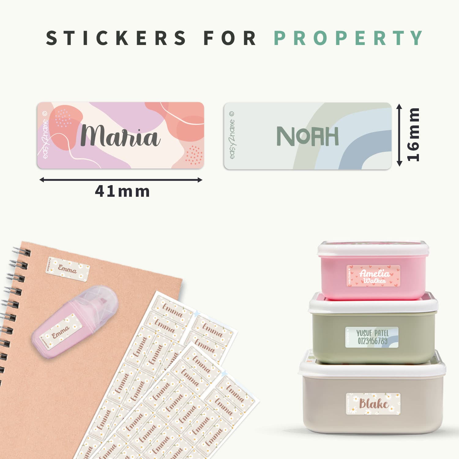 Small Name Stickers - Design