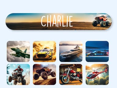 Mini Realistic Name Stickers