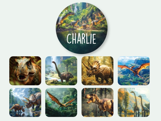 Round Realistic Name Stickers