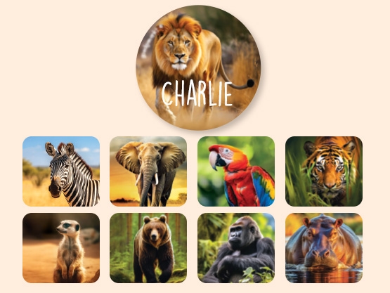 Round Realistic Name Stickers