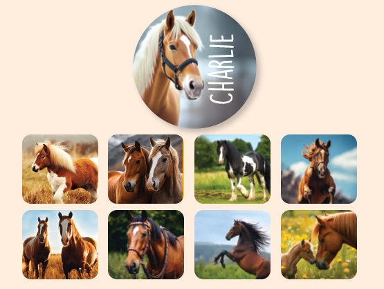 Round Realistic Name Stickers