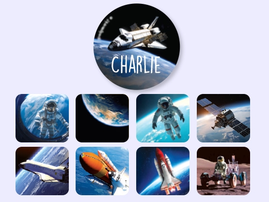 Round Realistic Name Stickers