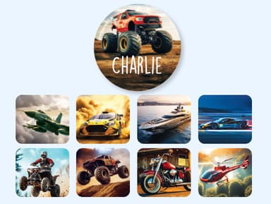 Round Realistic Name Stickers