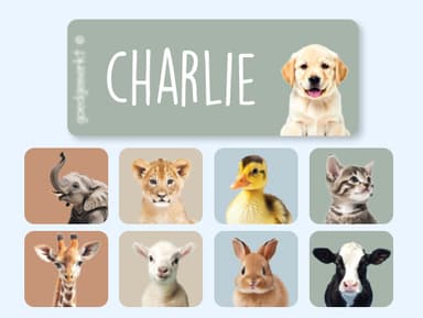 Large Real World Name Stickers