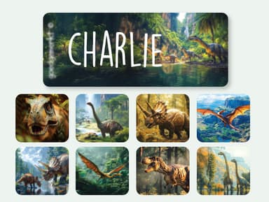 Large Real World Name Stickers