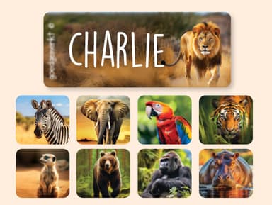 Large Real World Name Stickers