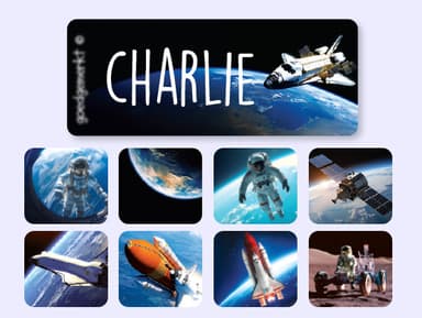 Large Real World Name Stickers