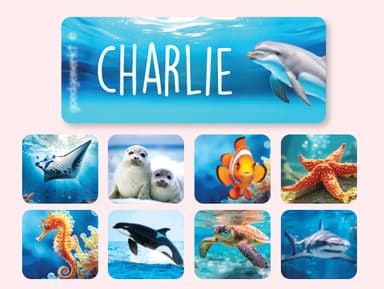 Large Real World Name Stickers