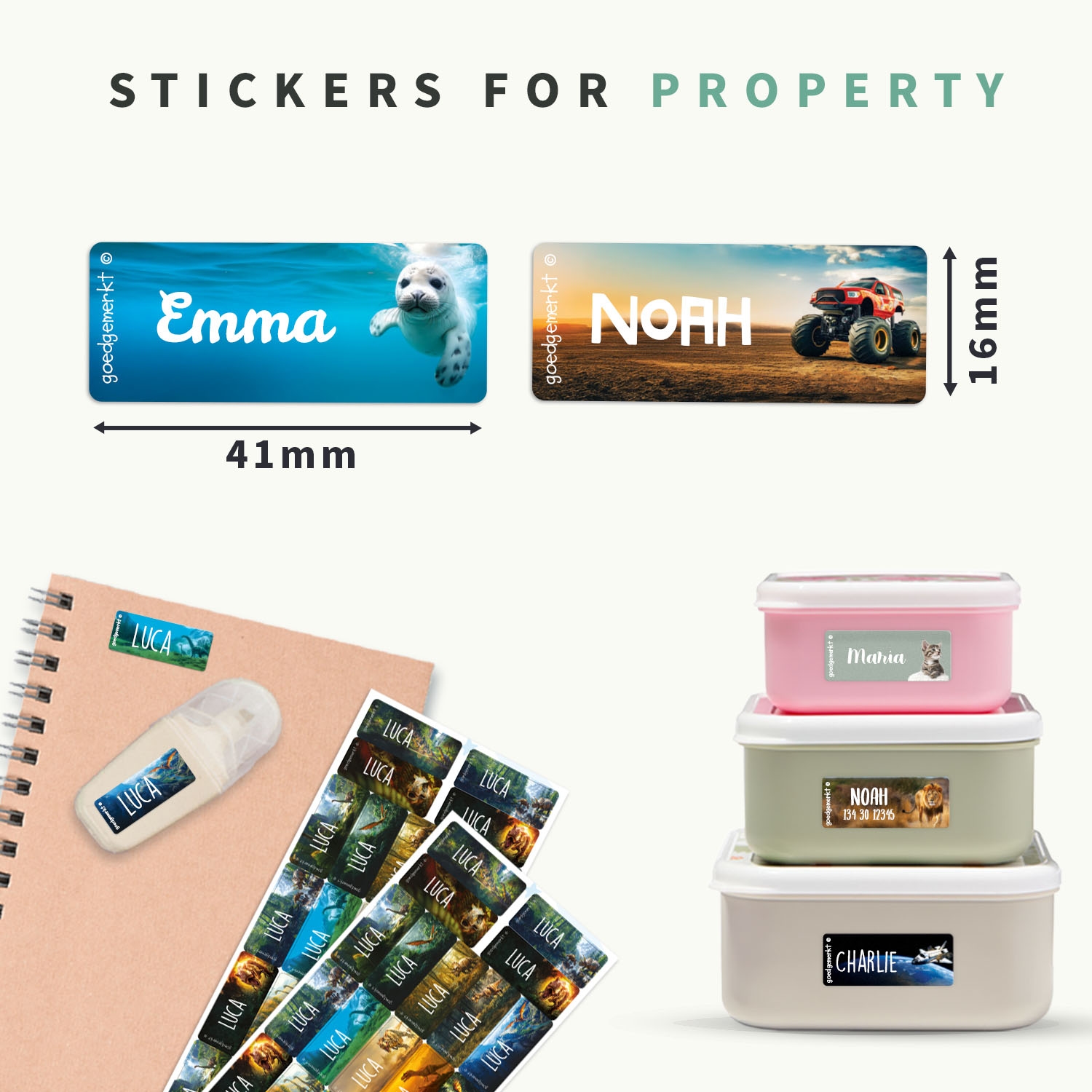 Small Name Stickers - Real World