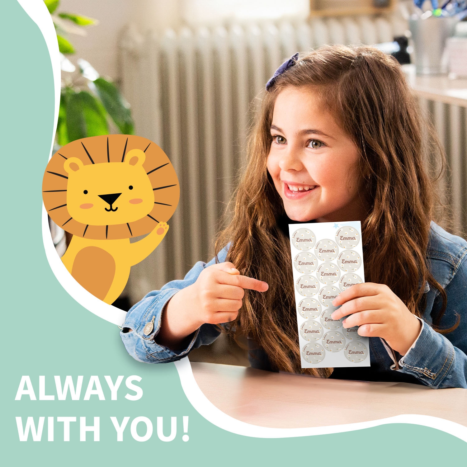 Round Name Stickers - Design