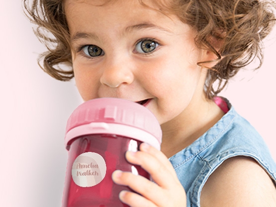 Round Design Name Stickers