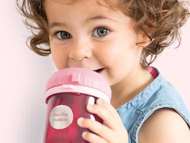 Round Design Name Stickers