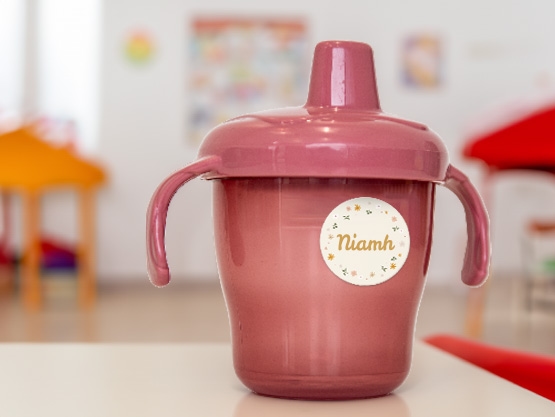 Round Design Name Stickers