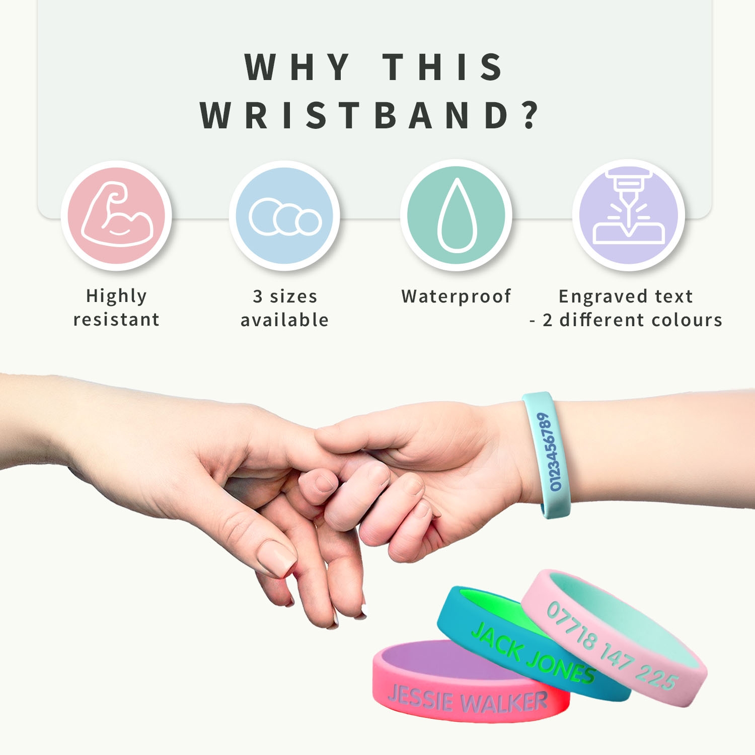 SOS Wristband for Children – Two-Tone
