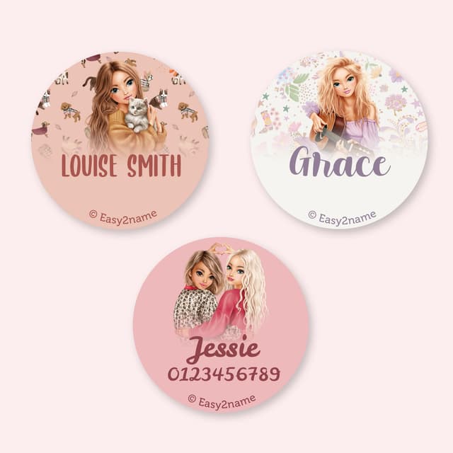 Round Name Labels - Topmodel