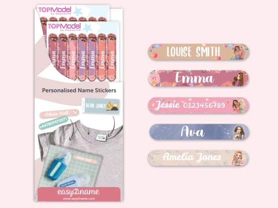 Topmodel Small Name label