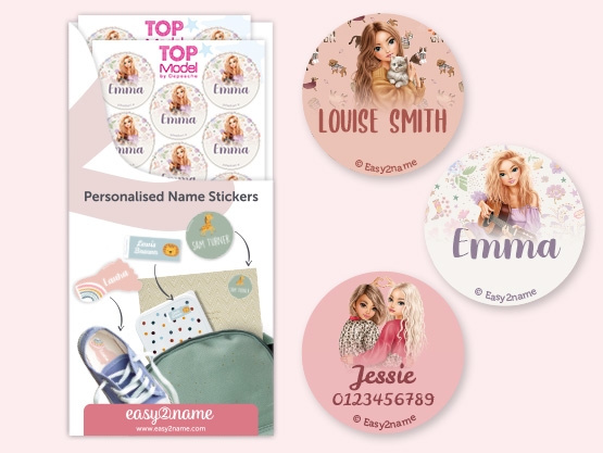 Round Name Labels - Topmodel