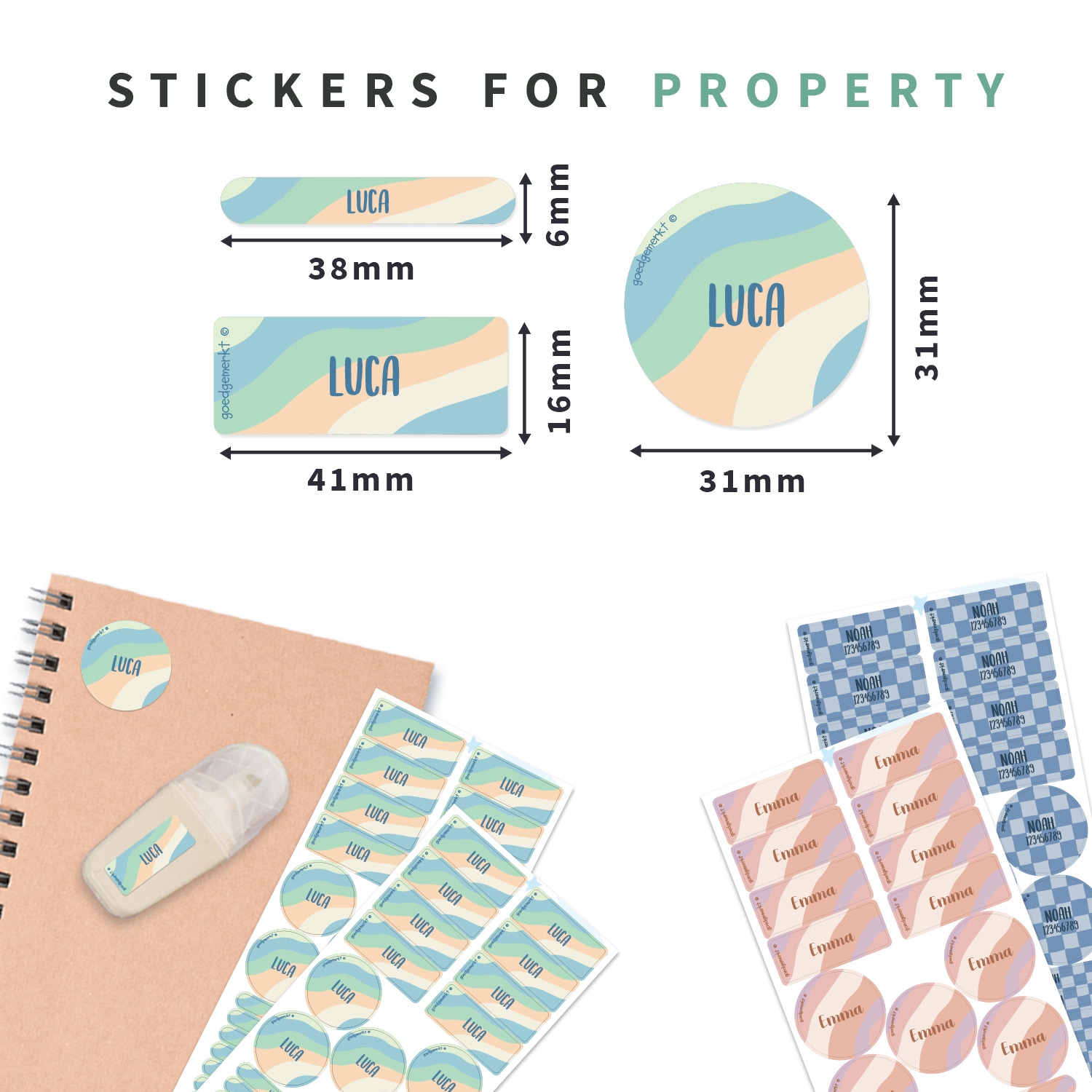 Name Sticker Value Set - Design