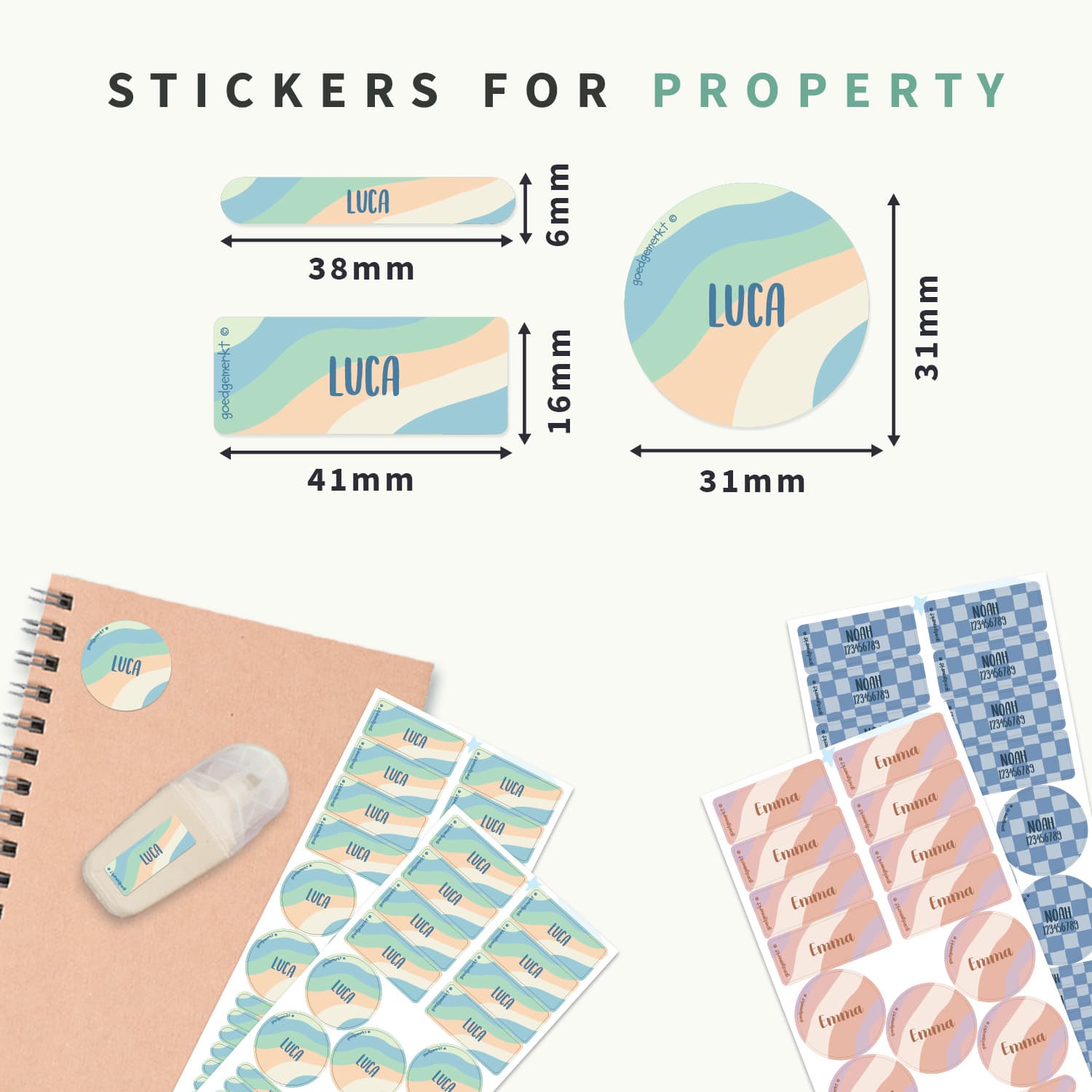 Name Sticker Value Set - Design