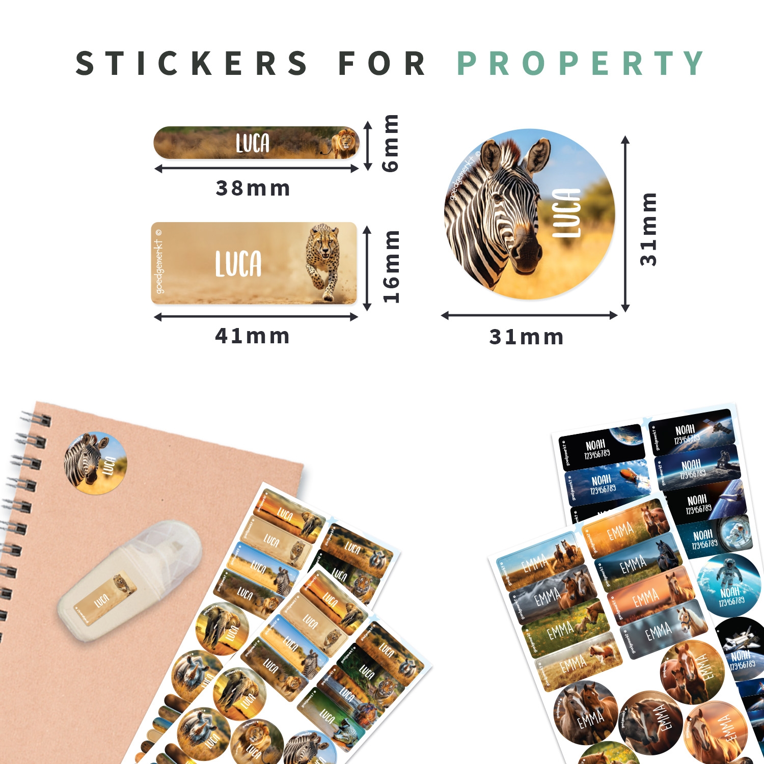 Name Sticker Value Set - Real World